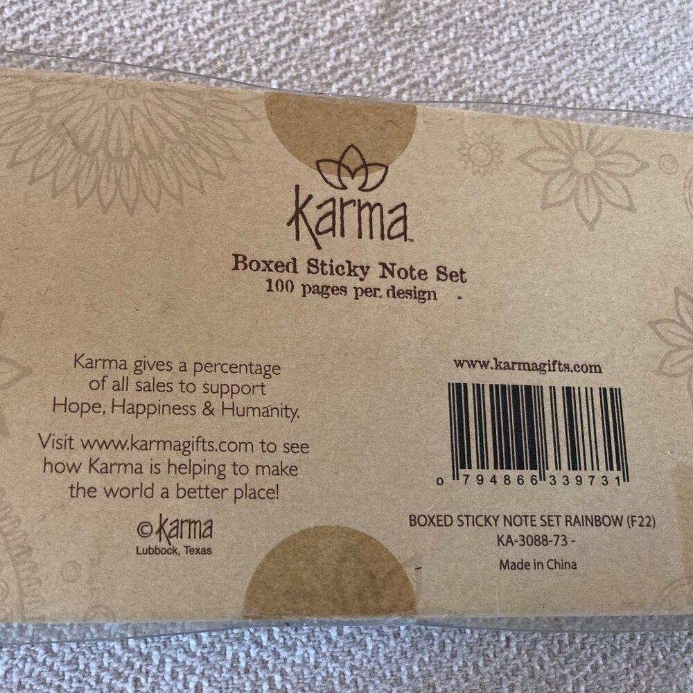 Karma Sticky Note Set “Rainbow” - Picture 9 of 9